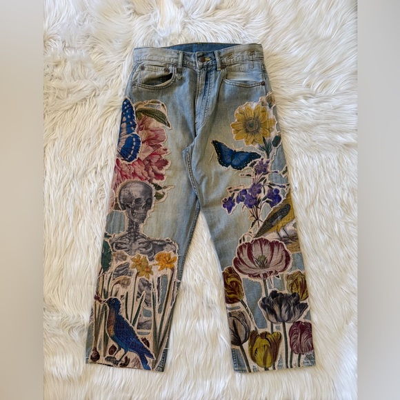 R13 Denim - R13 Articulated Knee Cropped Denim Jeans 24